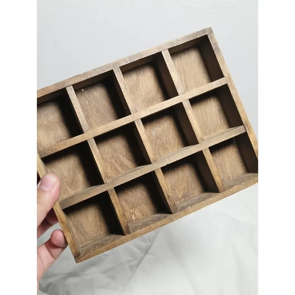 Vintage Wooden Shadow Box/Shelf Display/Trinket Box 7x6 Mini Decor Rustic Vtg